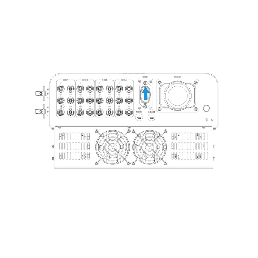 Deye Trifaze 45Kw Ongrid Solar String İnvertör  SUN-45K-G04 3MPPT 9 String 
