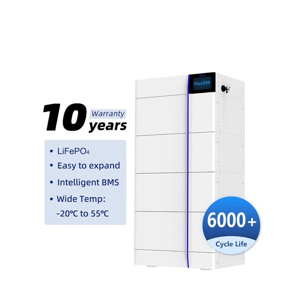 Deye 40AH 512 Volt High Voltage Hibrit İnvertör Akü 20KWH  %90 DOD WaterProof
