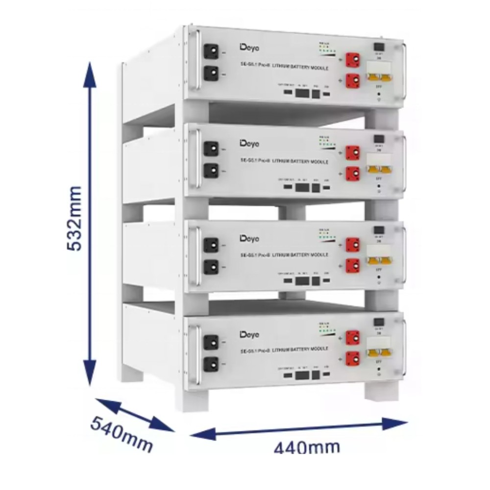 Deye 100AH 51.2Volt Low Voltage 5.12kwh Ultimate Rack Montaj Modüler Lifepo4 Akü 