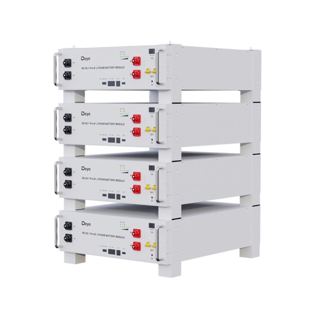Deye 100AH 51.2Volt Low Voltage 5.12kwh Ultimate Rack Montaj Modüler Lifepo4 Akü 