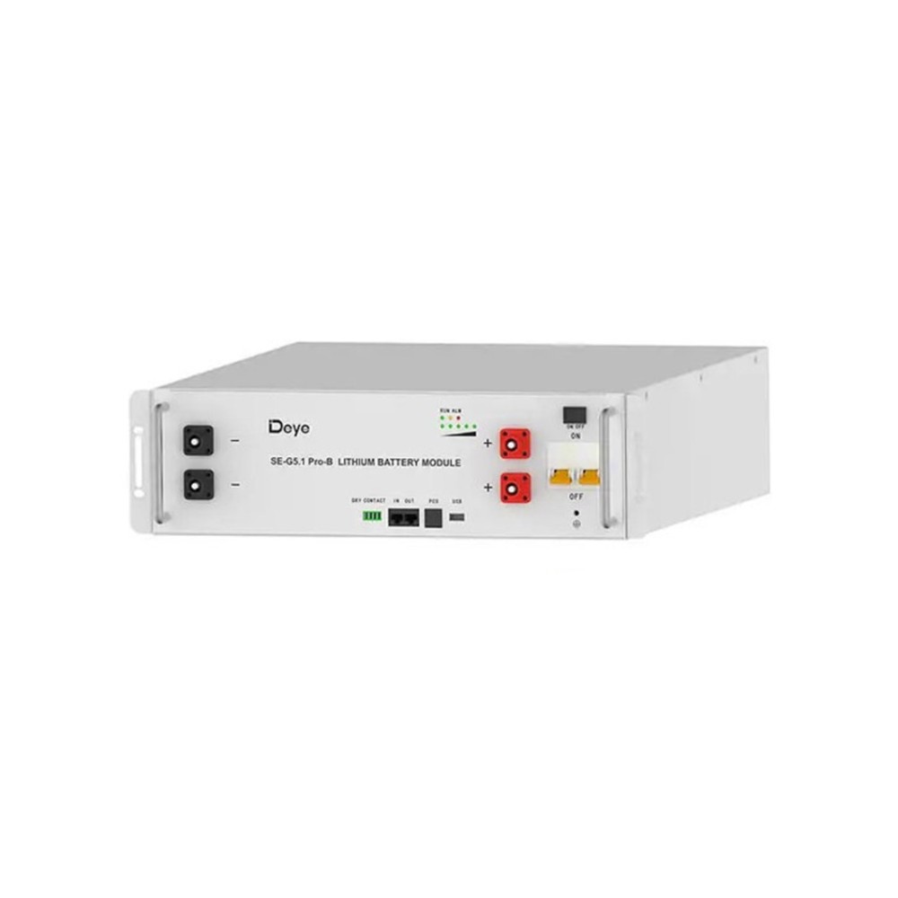 Deye 100AH 51.2Volt Low Voltage 5.12kwh Ultimate Rack Montaj Modüler Lifepo4 Akü 
