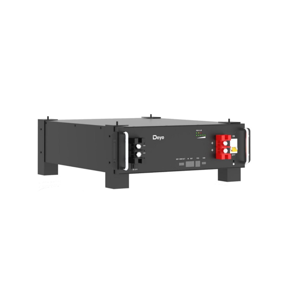 Deye 100AH 51.2Volt Low Voltage 5.12kwh Residential Rack Montaj Modüler Lifepo4 Akü 50A Charge/Decharge